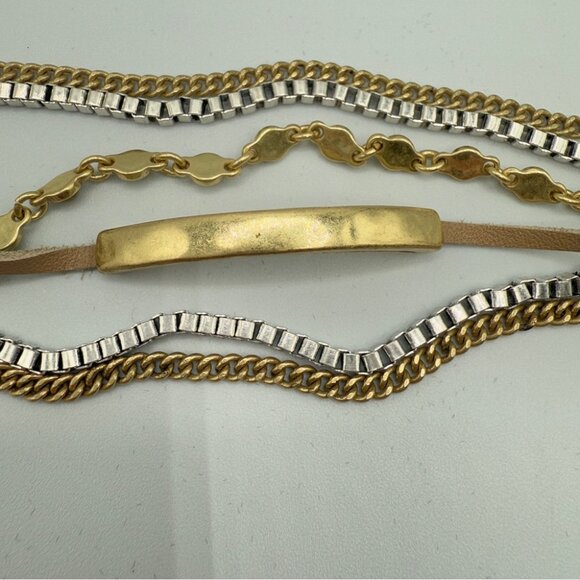 Lucky Brand Lucky Layers Boho Magnetic Cuff Bracelet in Earthtone 7in - Picture 9 of 15